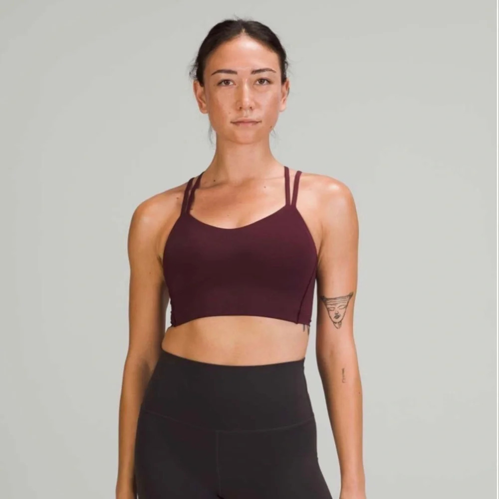Nwot Lululemon Like A Cloud Longline Bra - Cassis